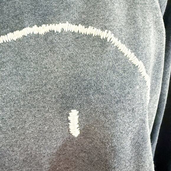 I Stole My Boyfriend’s Shirt Gray Ombre Smiley Face Sweatshirt Women's Sz Small - Picture 3 of 6